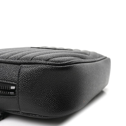 Saint Laurent Grain De Poudre Matelasse Monochrome Monogram Mini Lou Camera Bag Black 10 of 11