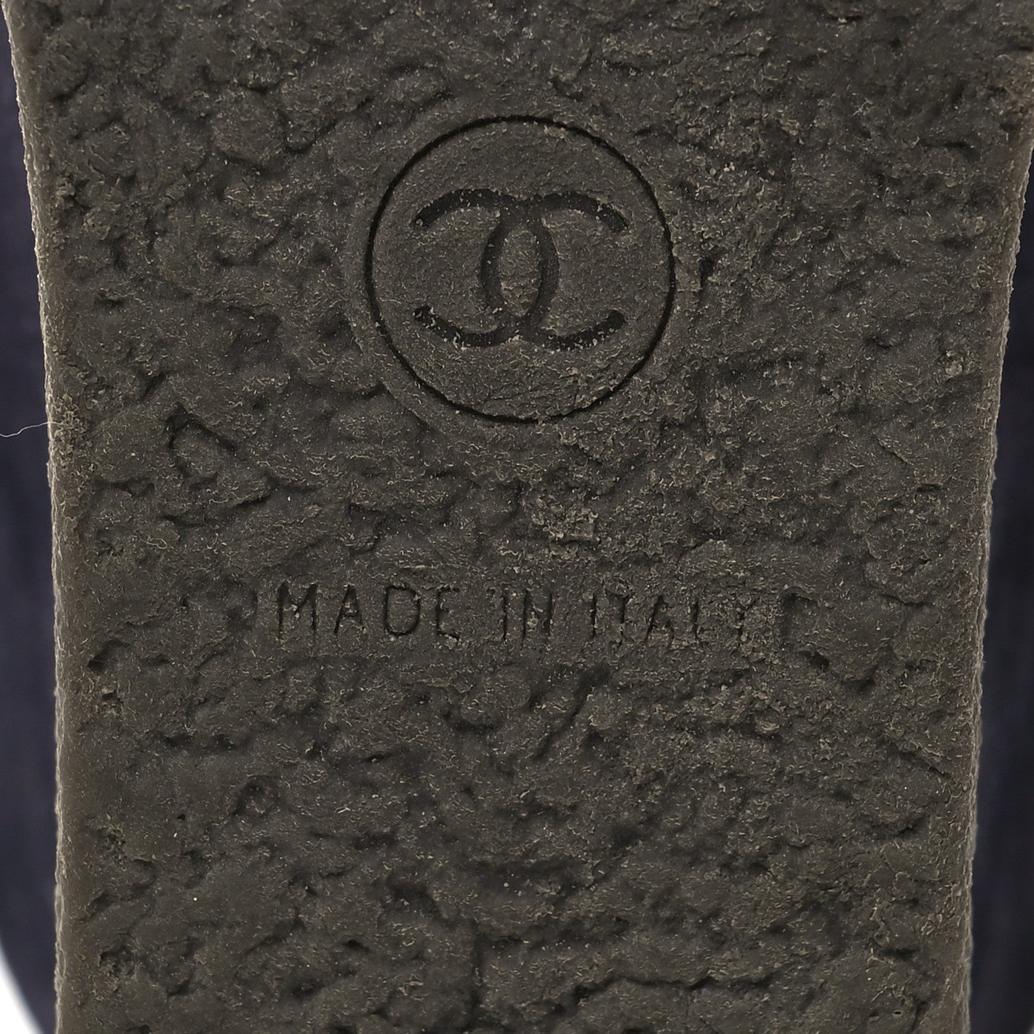 Chanel Suede Lace Up Wedge Booties 36 Dark Blue 7 of 8