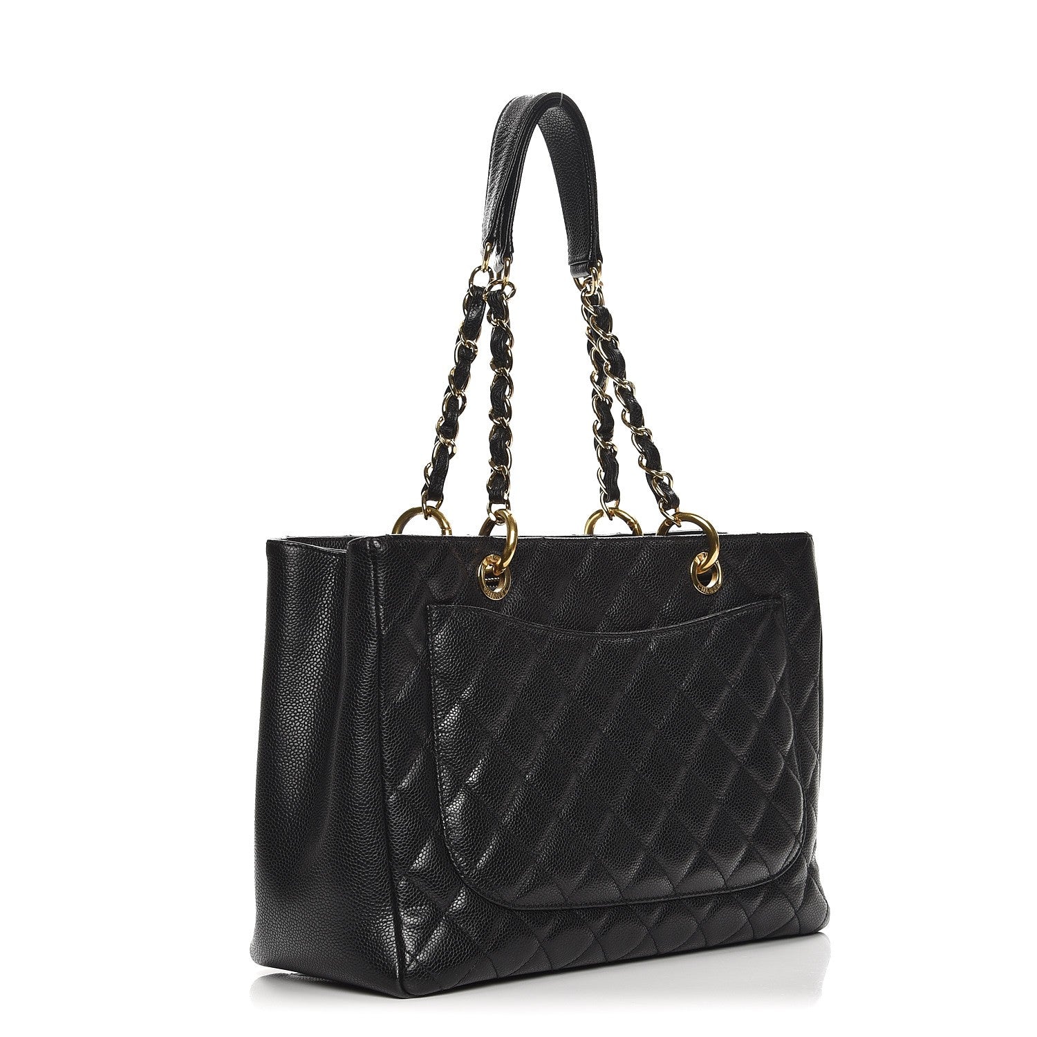 Chanel Caviar Quilted Grand Shopping Tote GST Black 3 of 7