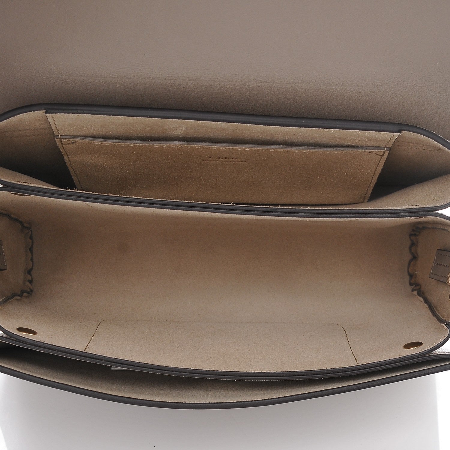 Chloe Suede Calfskin Small Faye Shoulder Bag Motty Grey 5 of 6