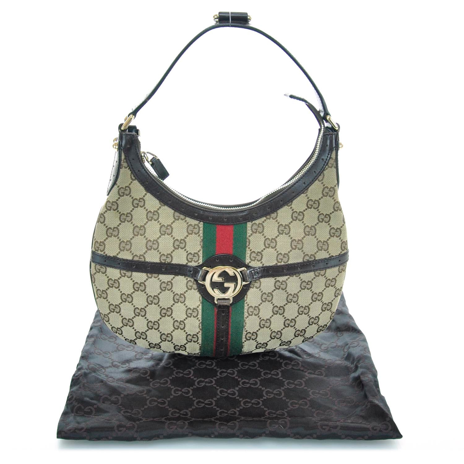 Gucci Monogram Reins Hobo Ebony 11 of 11