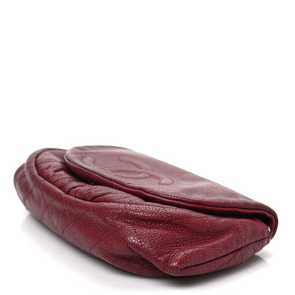 Chanel Caviar Half Moon Wallet On Chain WOC Burgundy 7 of 8
