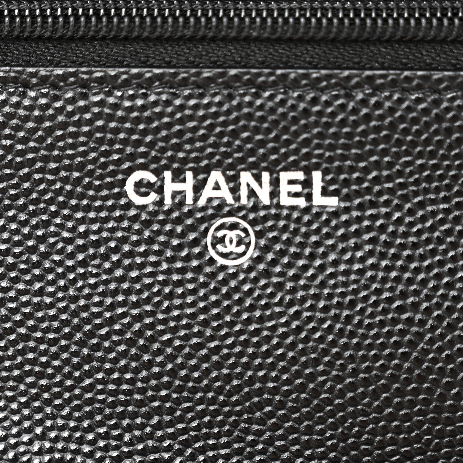Chanel Caviar Quilted Crystal CC Wallet On Chain WOC Black 6 of 11