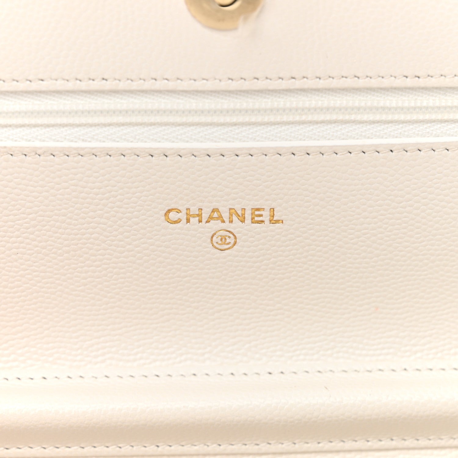 Chanel Caviar Quilted Crystal Heart CC Wallet On Chain WOC White 6 of 12