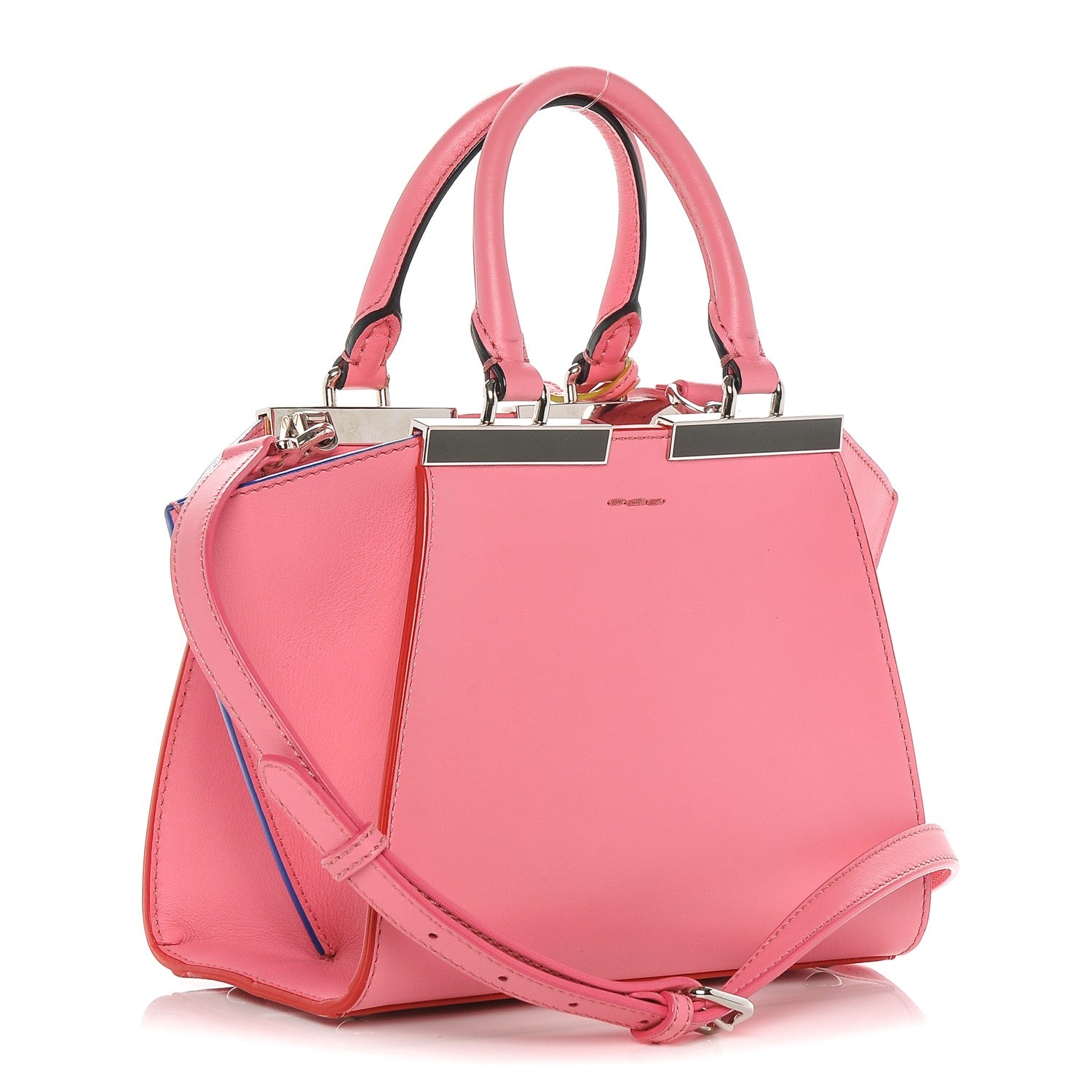 Fendi Vitello Dolce Mini 3jours Tote Pink 3 of 7