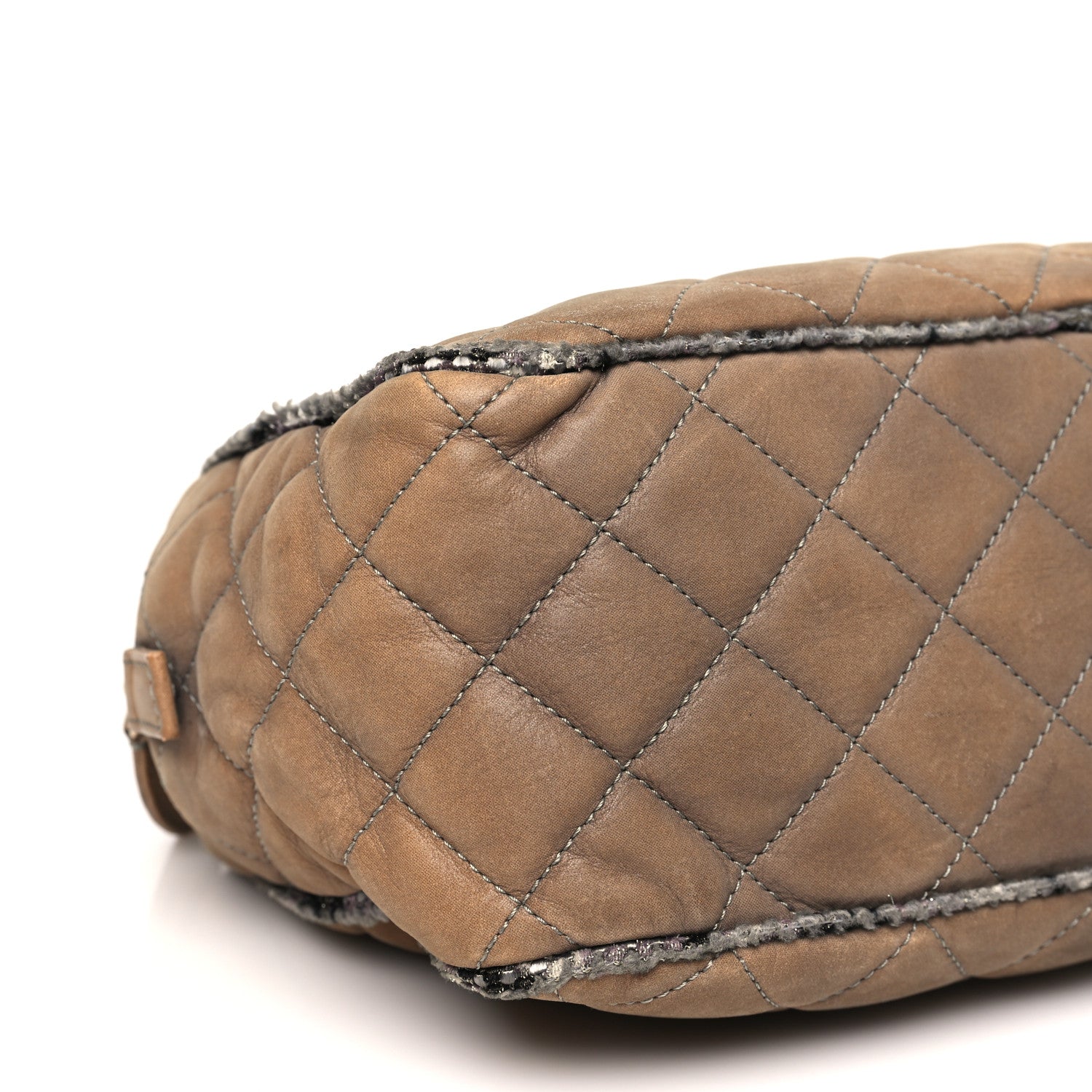 Chanel Iridescent Calfskin Tweed Bowler Bag Brown 9 of 10