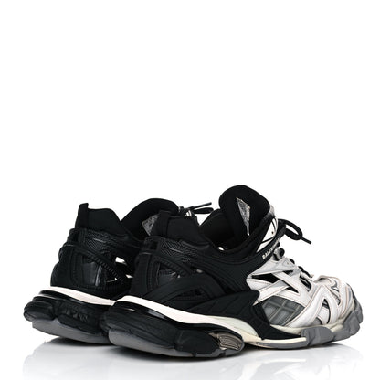 Balenciaga Rubber Mesh Bi-Color Mens Track.2 Open Sneakers 43 Black White 4 of 10