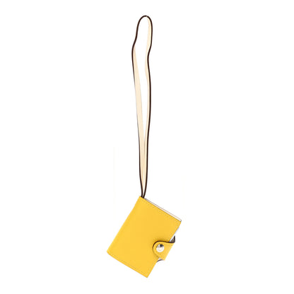 Hermes Evercolor Swift Verso Ulysse Nano Bag Charm Jaune de Naples Nata 1 of 5
