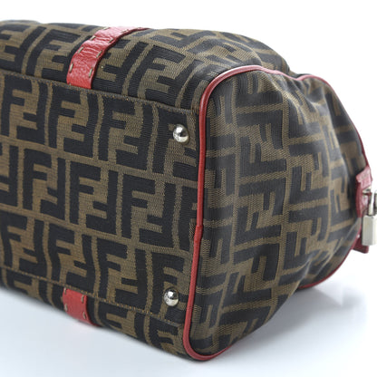 Fendi Zucca Cuoio Romano Selleria Medium Boston Tobacco Rosso Scuro 7 of 10