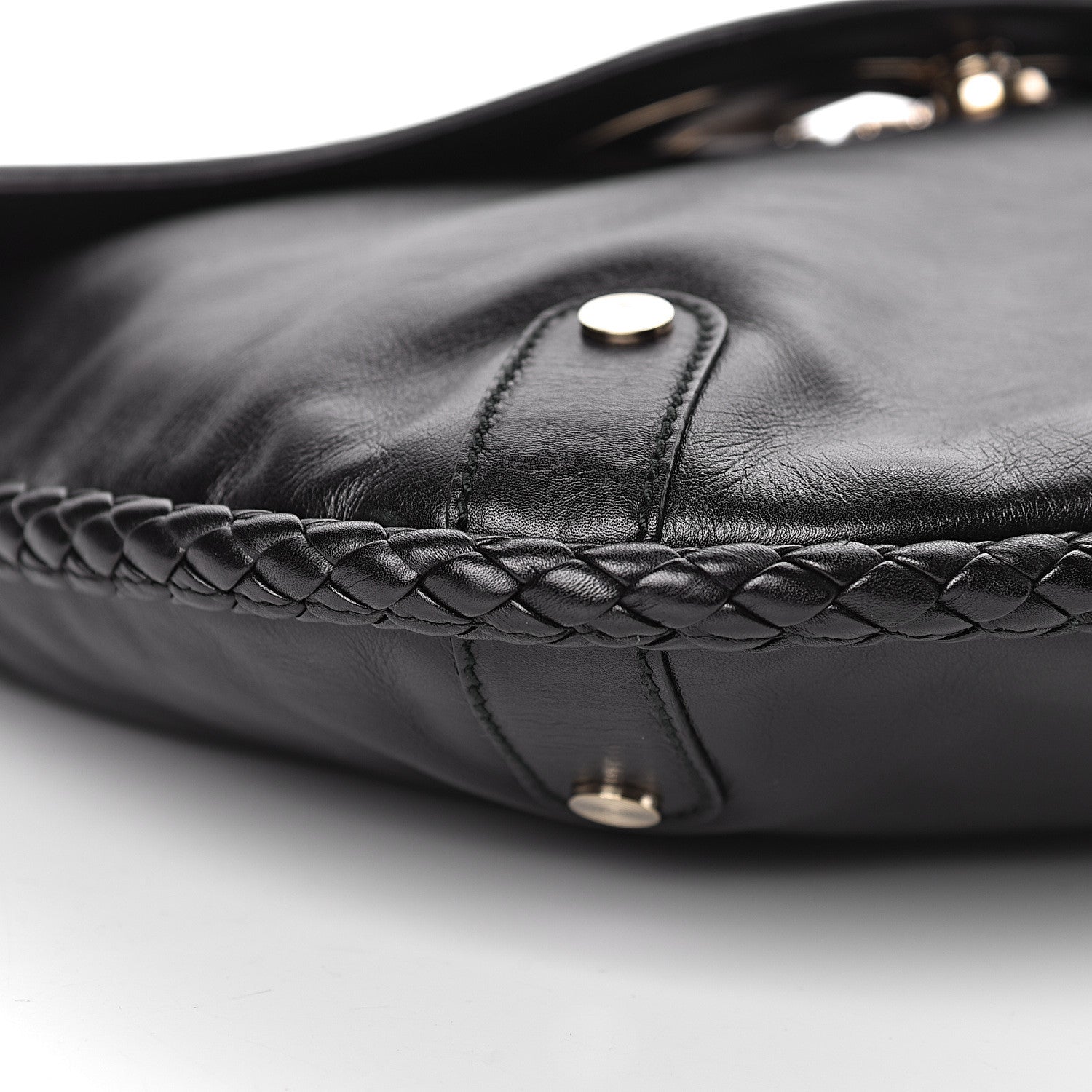 Gucci Calfskin Medium Britt Tassel Shoulder Bag Black 9 of 11