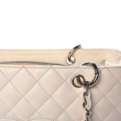 Chanel Caviar Quilted Grand Shopping Tote GST White 12 of 20