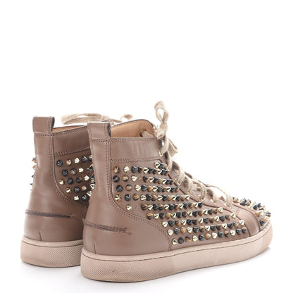 Christian Louboutin Mens Calfskin Louis Spikes Flat Sneakers 42 Beige 4 of 12