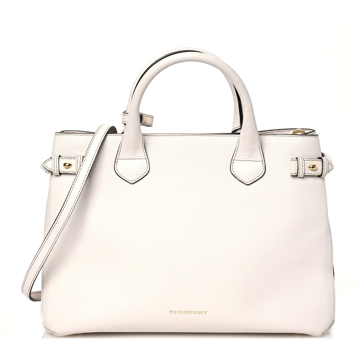Derby Calfskin House Check Medium Banner Tote Limestone