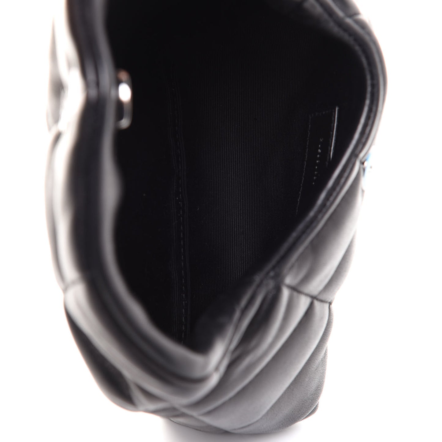 Lambskin Monogram Loulou Puffer Pouch Clutch Black