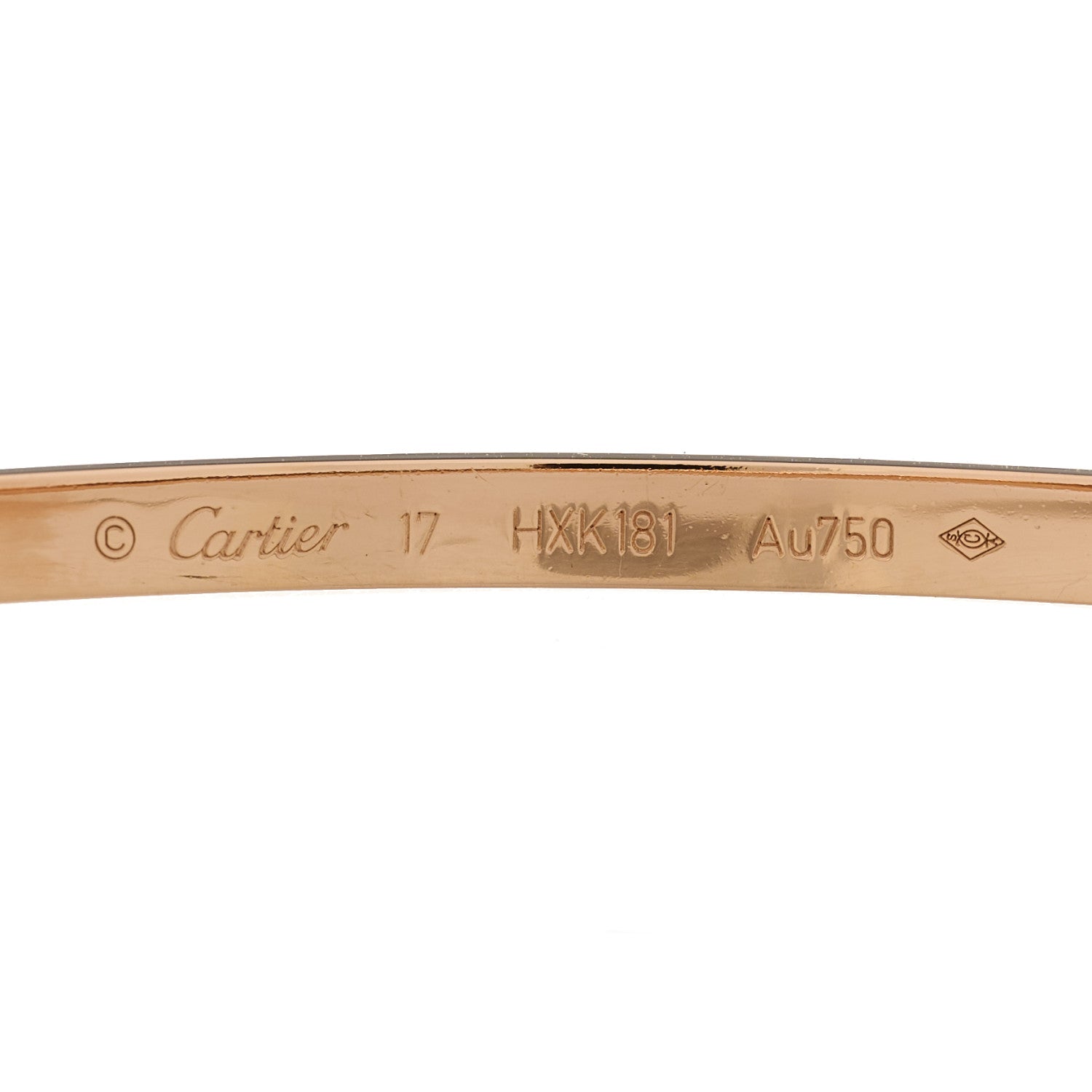 Cartier 18K Pink Gold 6 Diamond Small LOVE Bracelet 17 7 of 7