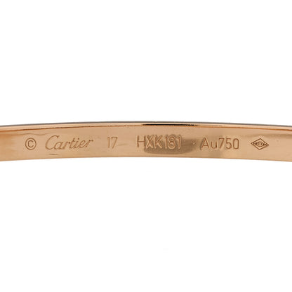 Cartier 18K Pink Gold 6 Diamond Small LOVE Bracelet 17 7 of 7