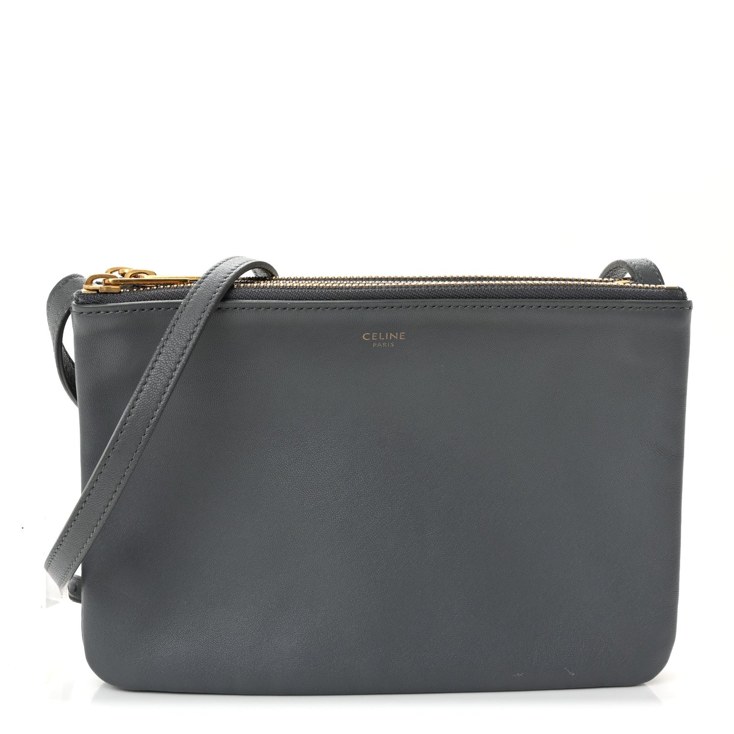 Lambskin Small Trio Crossbody Bag Medium Grey