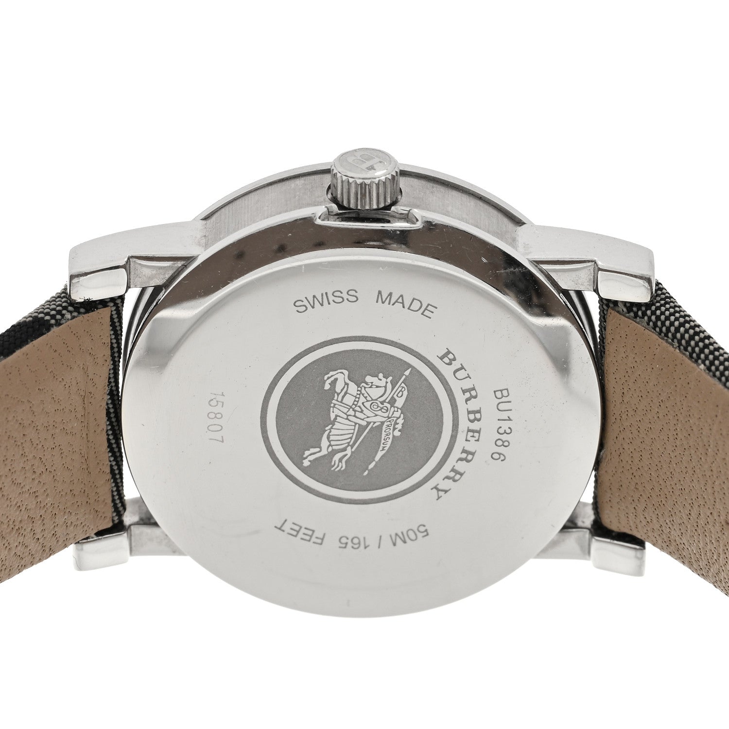 Burberry Stainless Steel Calfskin 28mm Heritage Nova Check Quartz Watch BU1386 4 of 4