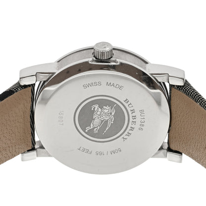 Burberry Stainless Steel Calfskin 28mm Heritage Nova Check Quartz Watch BU1386 4 of 4