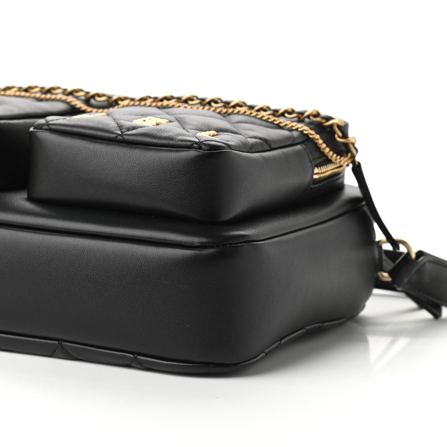 Chanel Calfskin Quilted Large Camera Case Black 9 of 9
