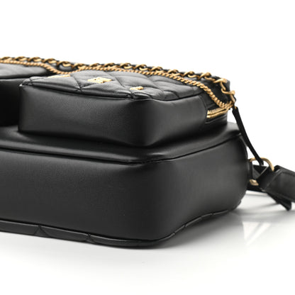 Chanel Calfskin Quilted Large Camera Case Black 9 of 9
