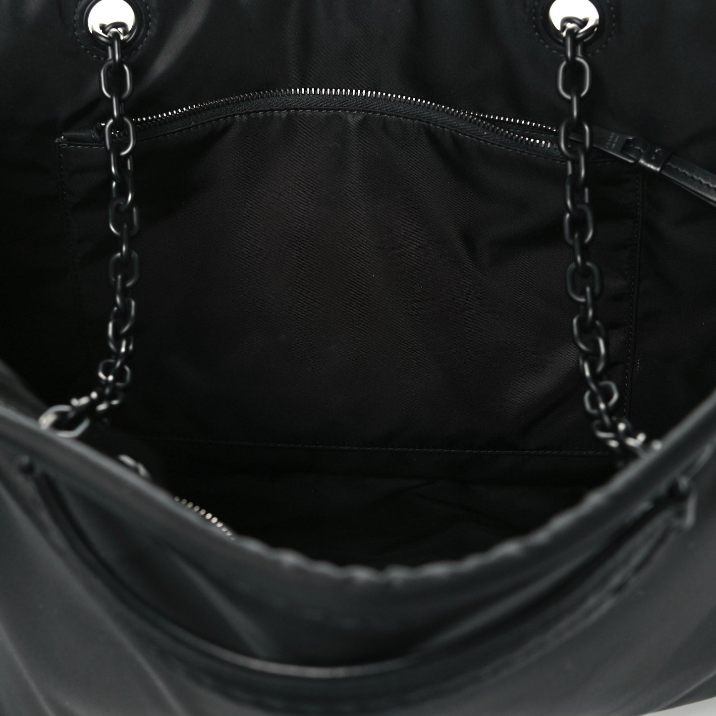 Tessuto Nylon Chain Tote Black