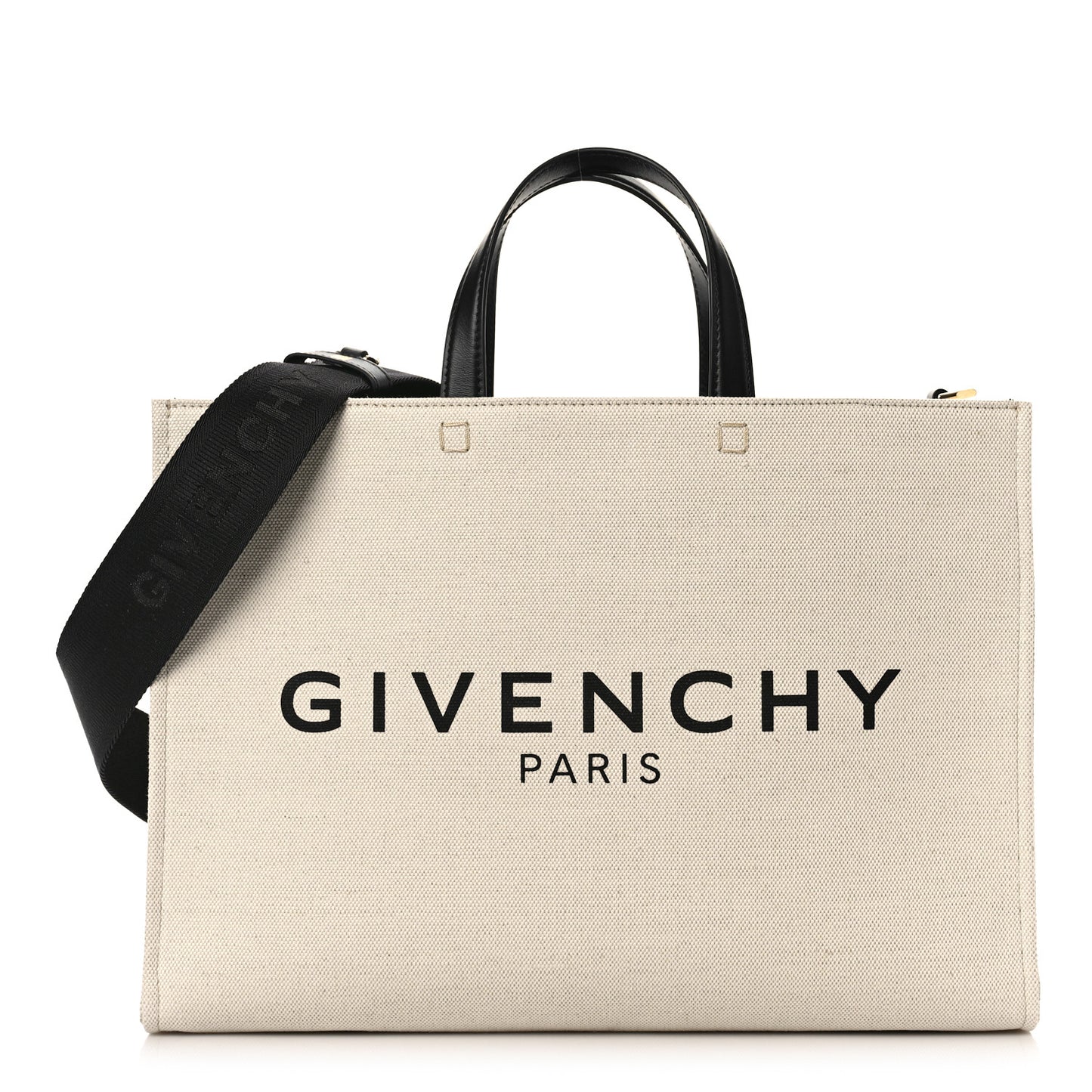 Canvas Medium Tote Beige Black