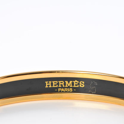 Hermes Enamel Narrow Caleche Bracelet 65 Rosso 5 of 7