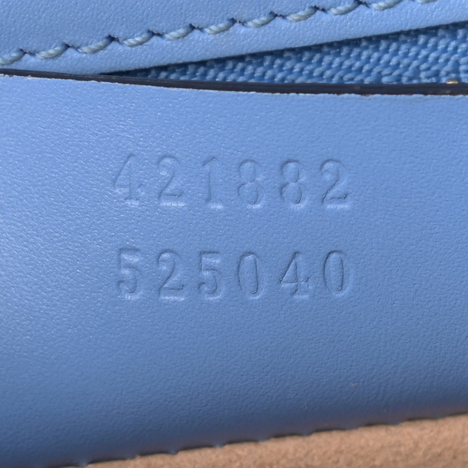 Gucci Calfskin Small Sylvie Shoulder Bag Clear Sky Blue 8 of 13