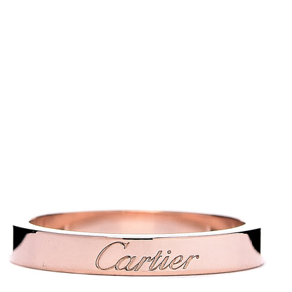 Cartier 18K Pink Gold 3mm C De Wedding Band Ring 52 6 1 of 8