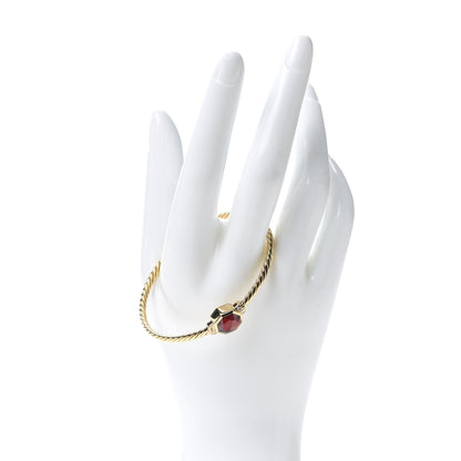 David Yurman 18K Yellow Gold Diamond Garnet Guilin Octagon Bracelet 2 of 5