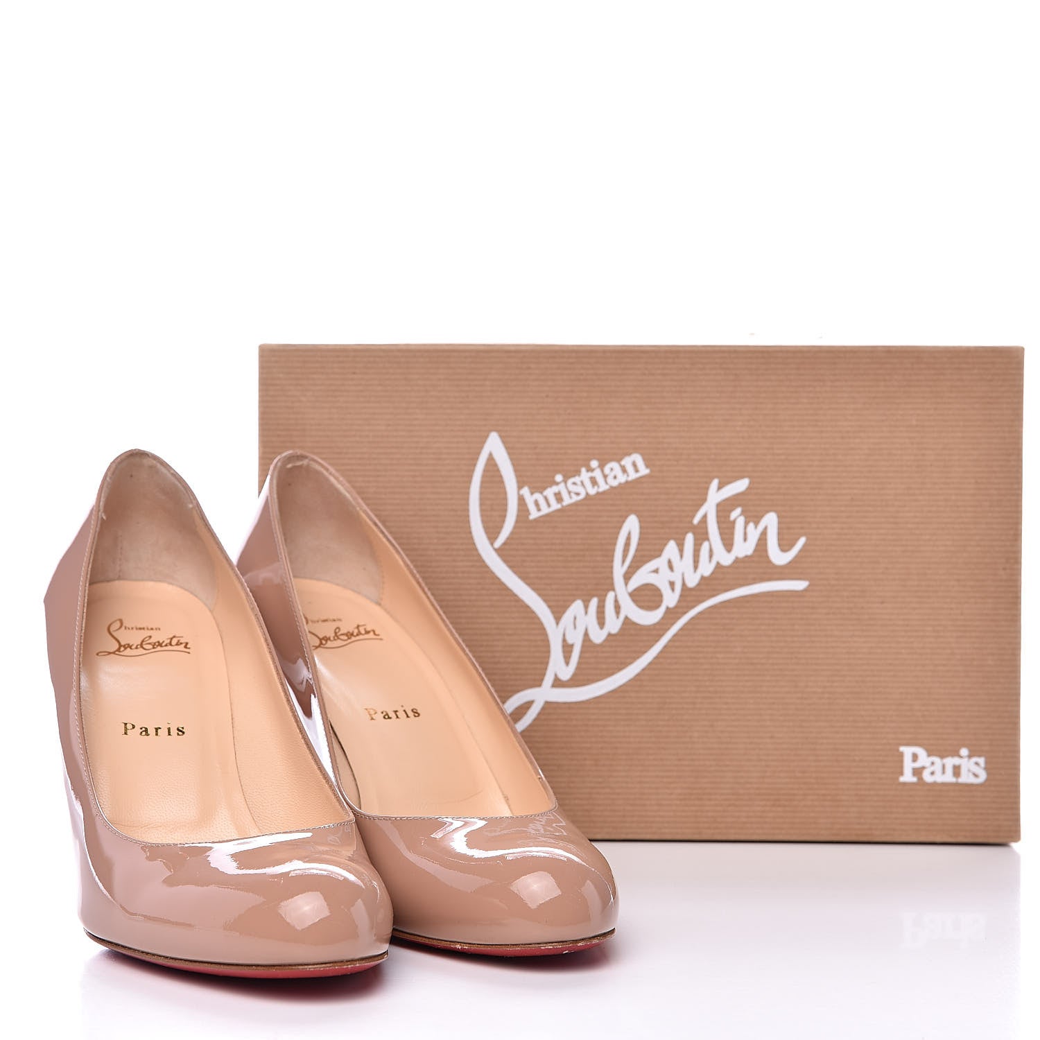 Christian Louboutin Patent Simple 85 Pumps 39 Nude 9 of 9
