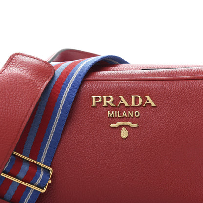 Prada Vitello Daino Camera Crossbody Rosso 11 of 11