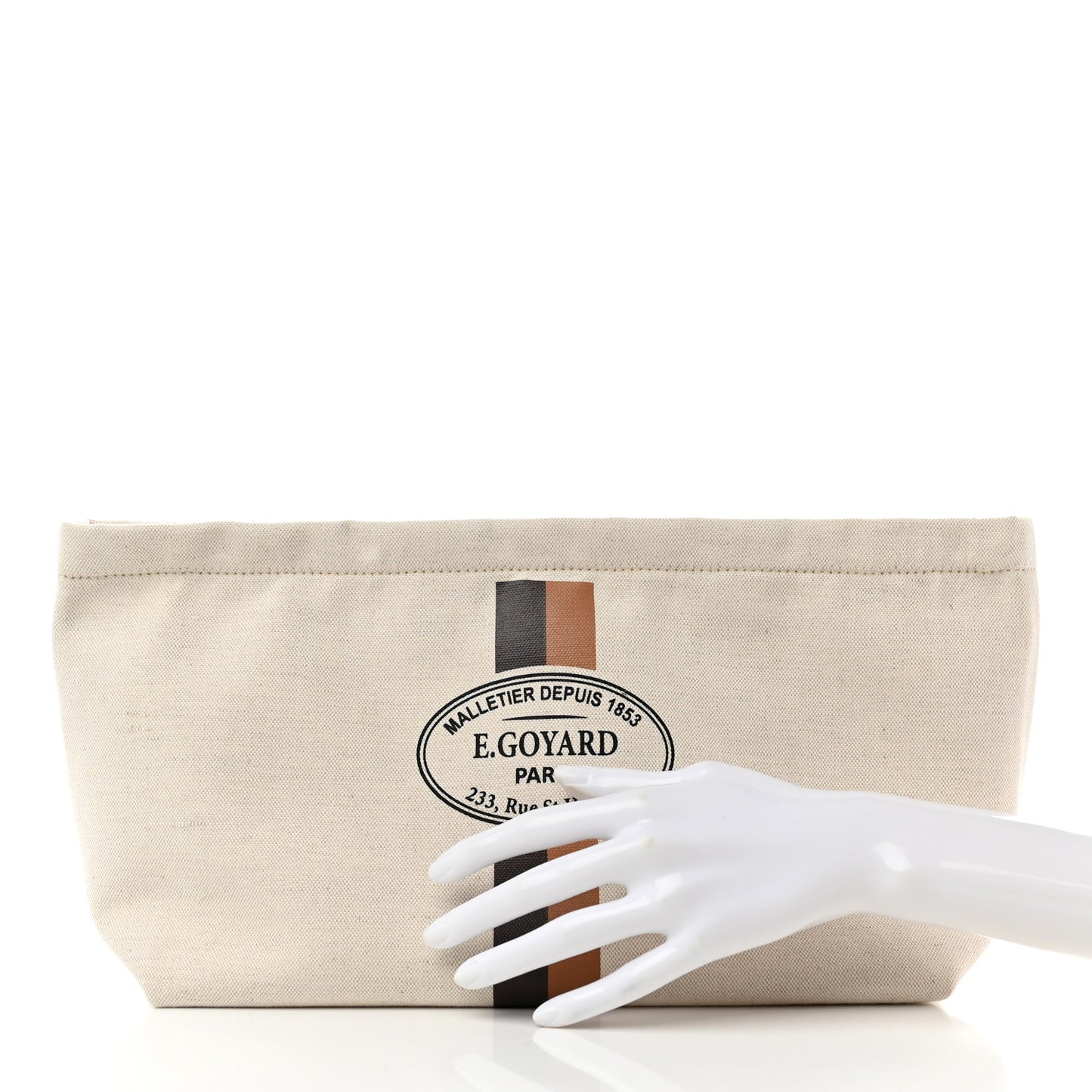 Canvas Necessaire Organizer Pouch Off White