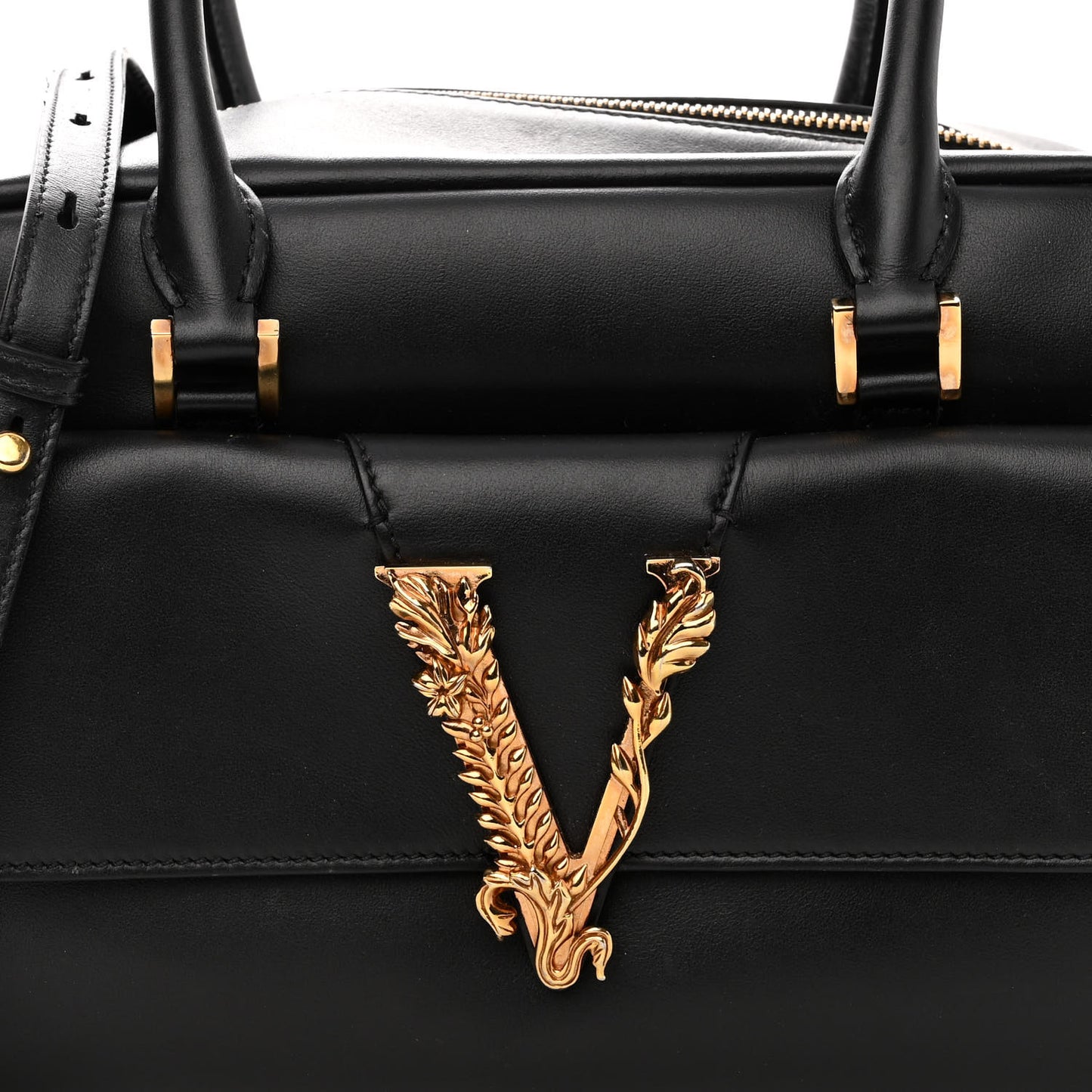 Saffiano Virtus Small Bowling Bag Black