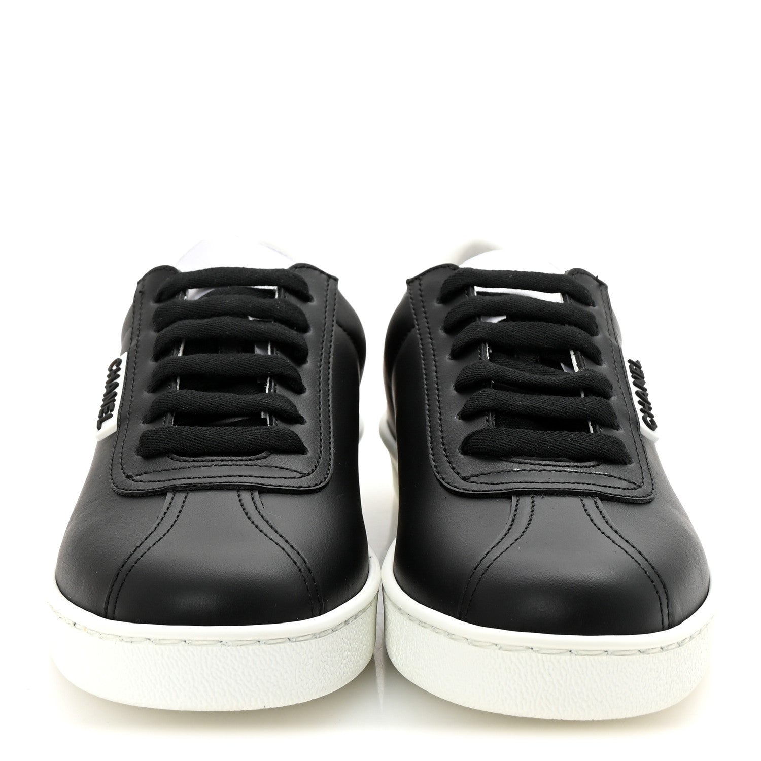 Chanel Calfskin CC Womens Sneakers 35 Black 3 of 9