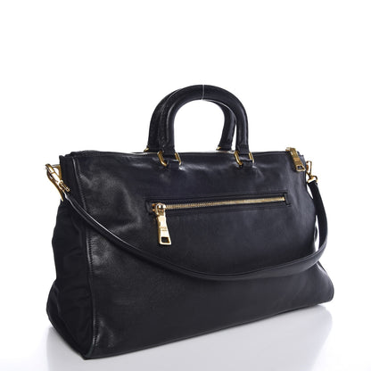 Prada Calfskin Tessuto Nylon Tote Black 3 of 13