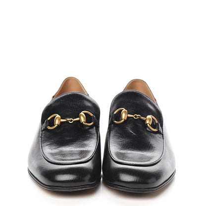 Gucci Goatskin Womens Horsebit Mid-Heel Loafers 39 Black 2 of 8
