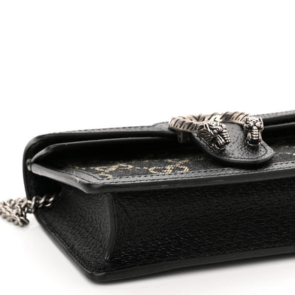 Gucci Jacquard Black Denim GG Monogram Super Mini Dionysus Shoulder Bag Black Ivory 8 of 9