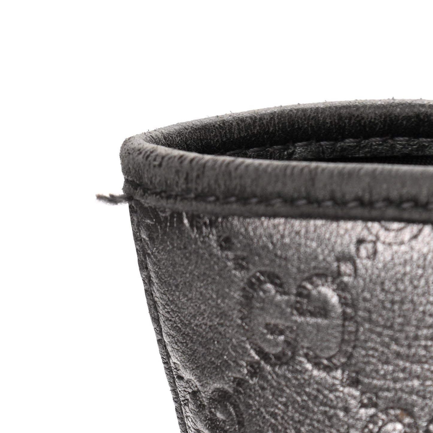 Metallic Guccissima Large Tote Dark Grey