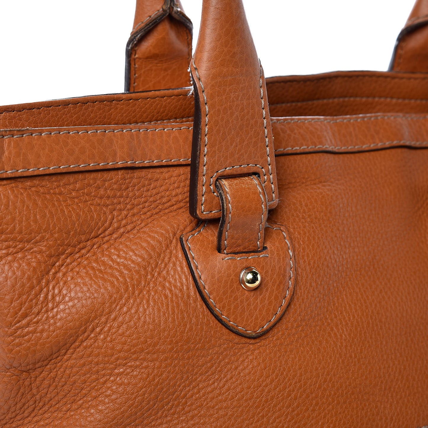 Calfskin Web Medium Heritage Tote Tan
