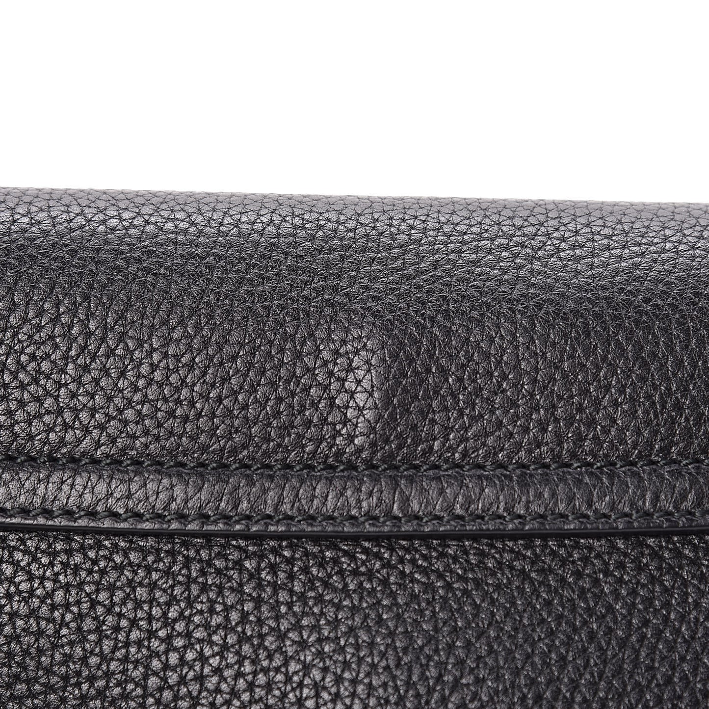 Pebbled Calfskin Medium Soho Flap Crossbody Black