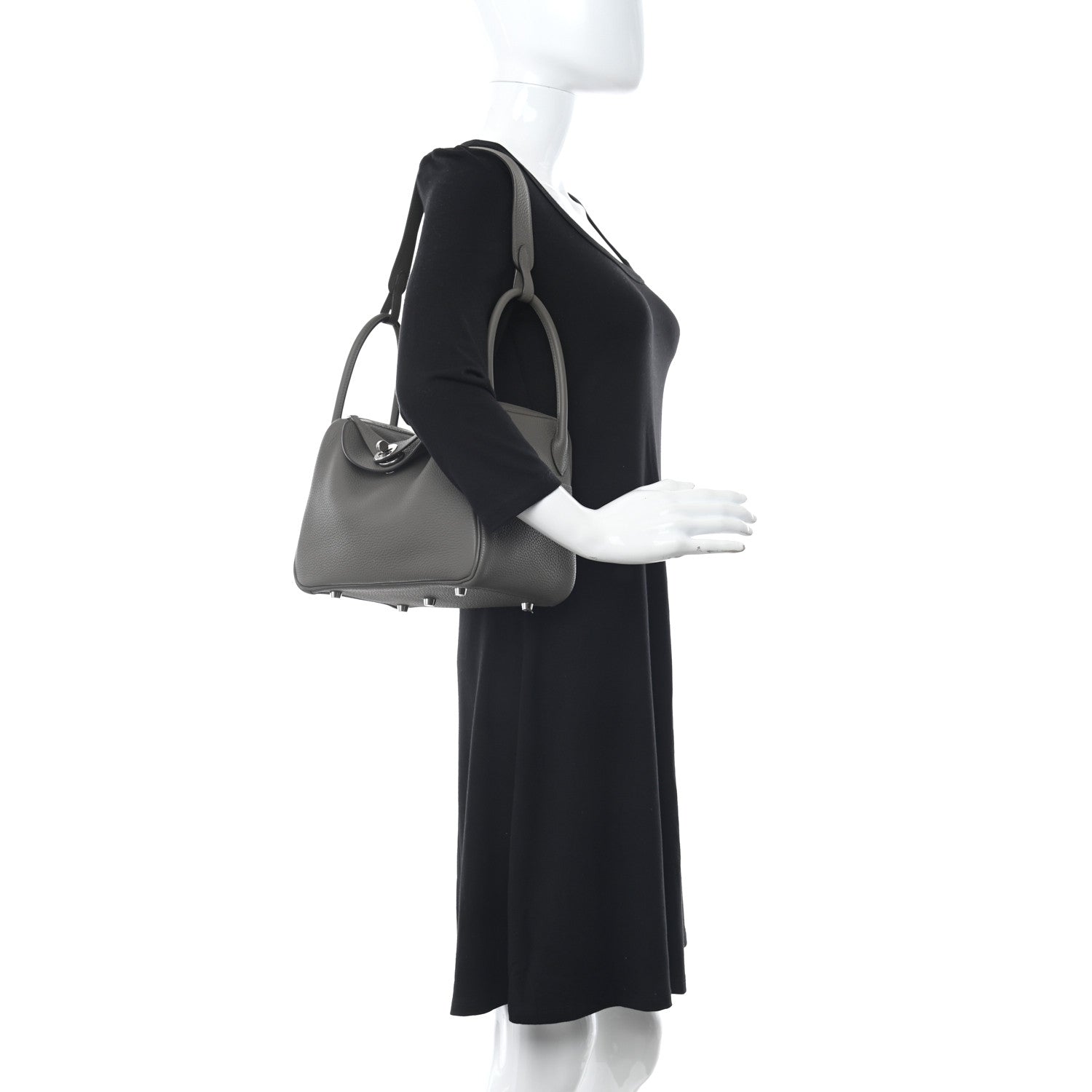 Hermes Taurillon Clemence Lindy 26 Etain 2 of 10