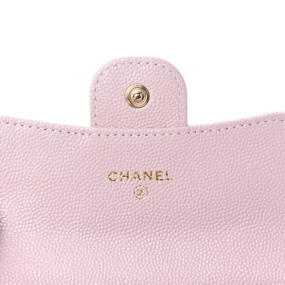 Chanel Caviar Quilted Flap Card Holder Wallet Light Pink 6 of 9