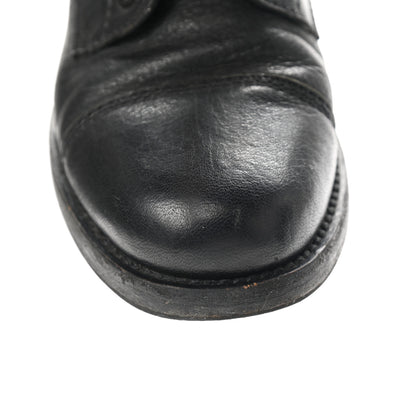Chanel Sheepskin Quilted CC Tall Lace Up Combat Boots 36 Black 13 of 18
