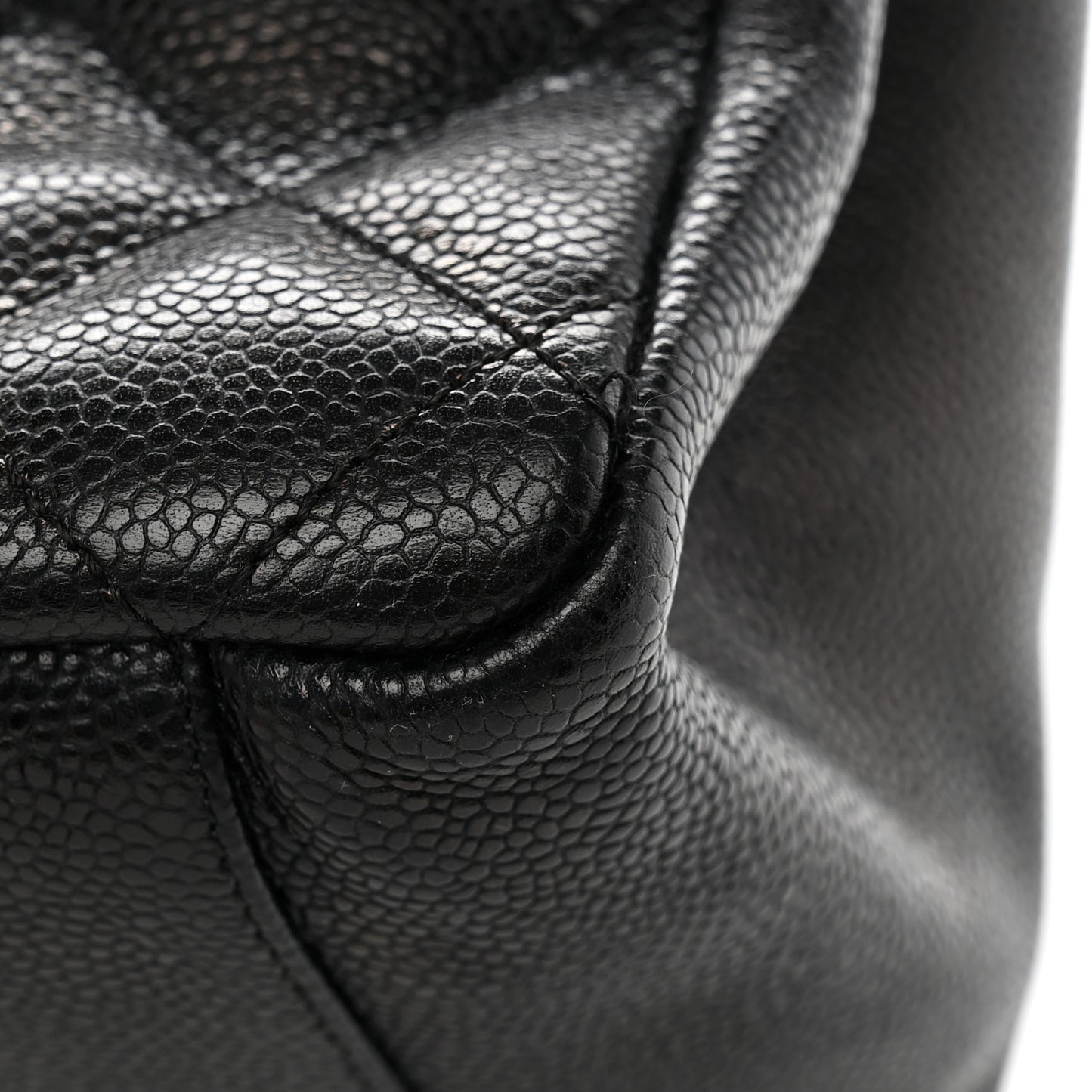 Caviar Quilted Grand Shopping Tote GST Black