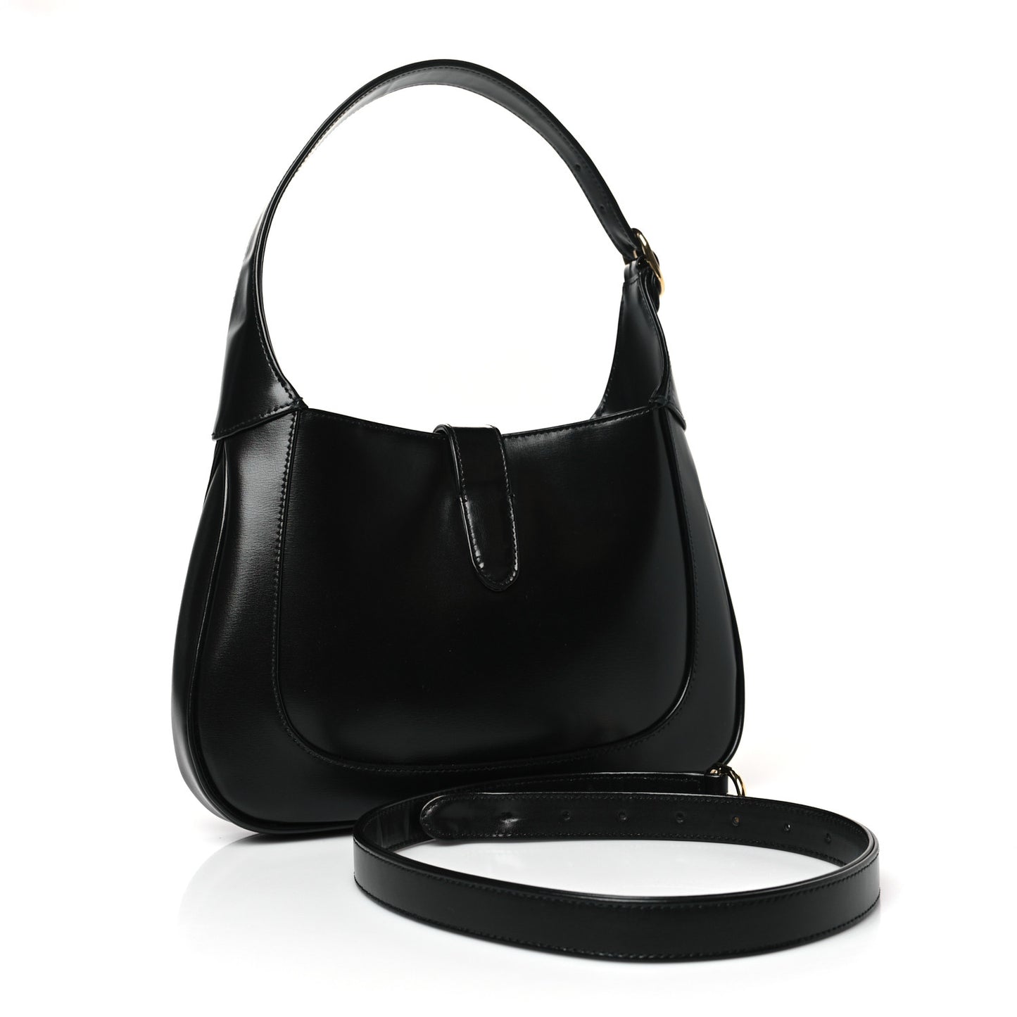 Boarded Dyana Lux Calfskin Small Jackie 1961 Hobo Black