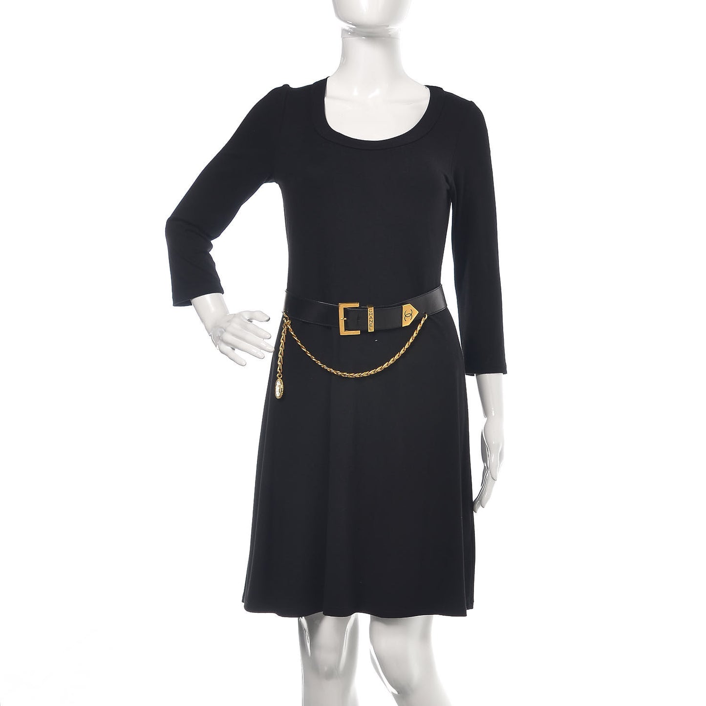 Lambskin Chain Belt 75 30 Black