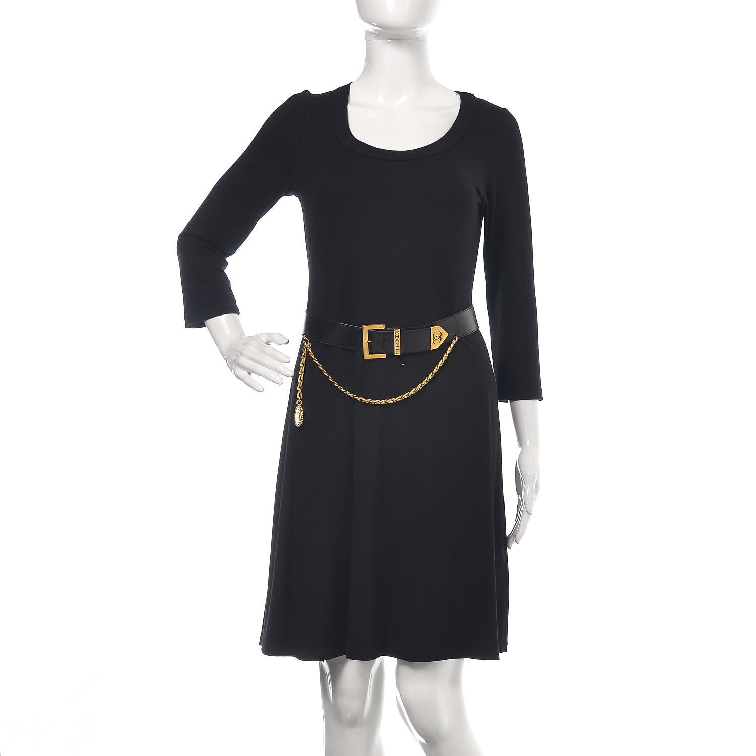 Chanel Lambskin Chain Belt 75 30 Black 2 of 6