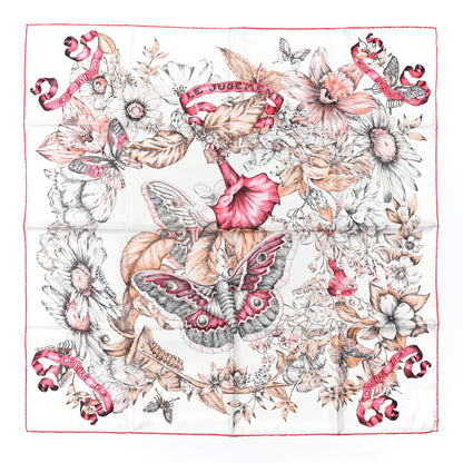 Christian Dior Silk Le Jugement Square Scarf Rose 1 of 5